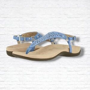 Vionic Rest Kirra Backstrap Sandal Perforated Suede Periwinkle Size 9.5